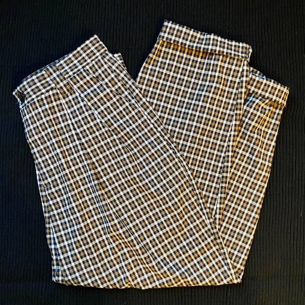 TOPSHOP || PLAID / CHECK PEG PANTS